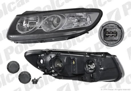 Фара основна | SANTA FE, 06.09- Polcar 405210E