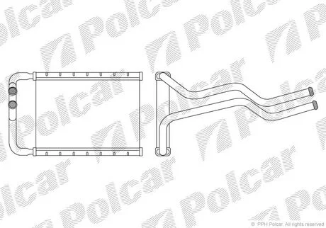 Радиатор печки Hyundai Santa Fe 2.0- 2.2CRD 09- Polcar 4052N81X