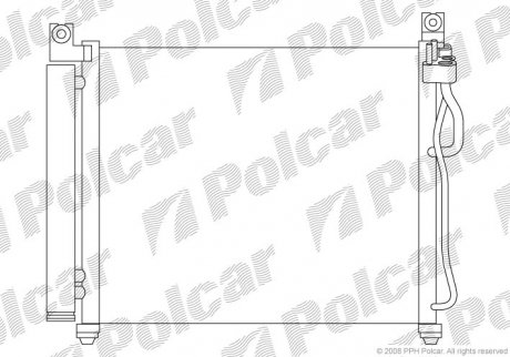 Радіатор кондиціонера Polcar 4106K8C1