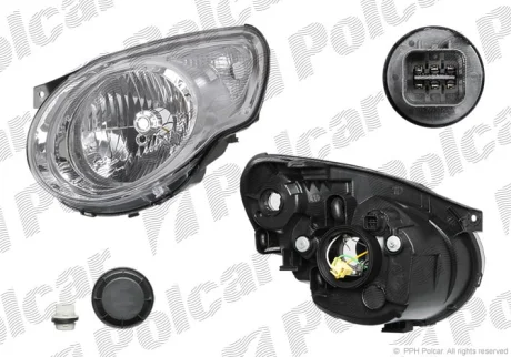 Фара основна | PICANTO, 02.08- Polcar 410710E