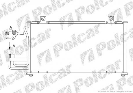 Радіатор кондиціонера Polcar 4111K8C2