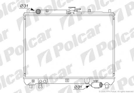Радіатор двигуна Polcar 4504082 (фото 1)