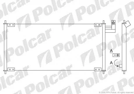 Радіатор кондиціонера Polcar 4509K8C1
