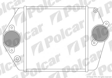 Радіатор повітря (інтеркулер) Polcar 4519J8A1 (фото 1)