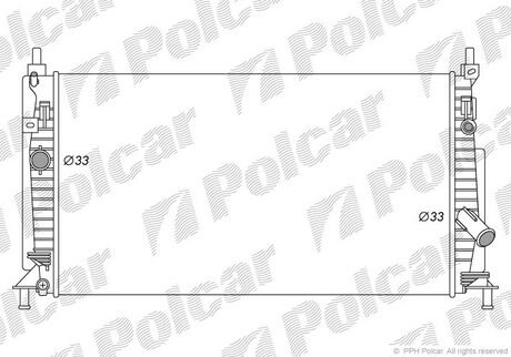 Радиатор основной Mazda 3 1.6-2.0 2009- Polcar 454208-1 (фото 1)