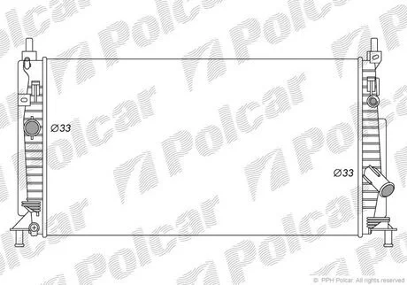 Радиатор основной Mazda 3 1.6-2.0 2009- Polcar 454208-1