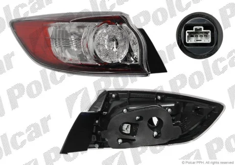 Ліхтар задній | 3, 07.09- Polcar 4542886E