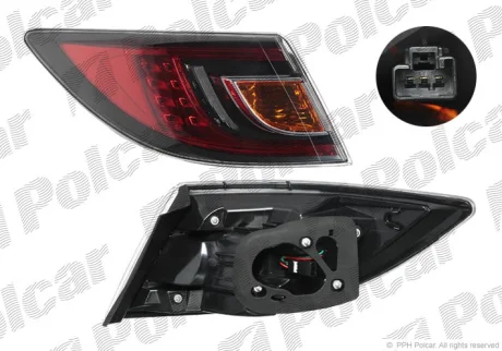 Ліхтар задній | 6, 11.07- Polcar 456088E
