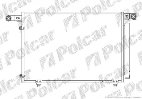 Радіатор кондиціонера Polcar 4579K8C1 (фото 1)