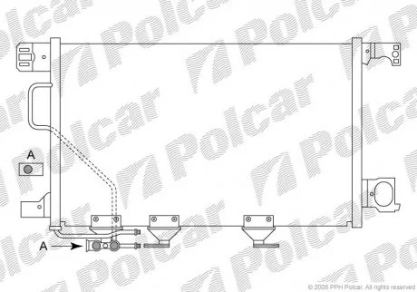 Радіатори кондиціонера | Mercedes C (W203) Polcar 5003K8C3S