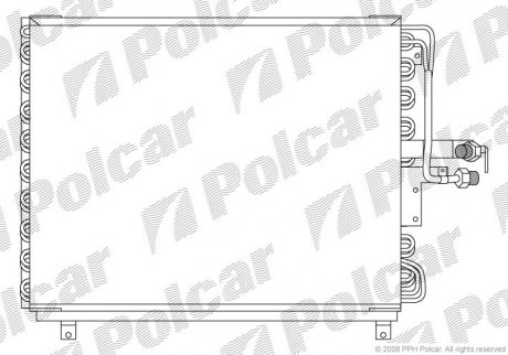 Радiатор кондицiонера MB W124 2.0D-3.2 01.85-03.98 Polcar 5014K8A6 (фото 1)