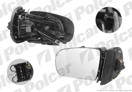 Дзеркало зовнішнє правий | MERCEDES E(W210) 00- Polcar 5015526M