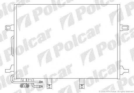 Радіатори кондиціонера | MERCEDES W211 02- Polcar 5016K8C1S