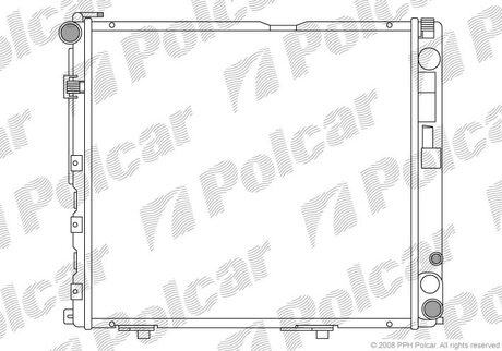 Радиатор охлаждения DB 124 2.5D/3.0D 93-96 МКПП Polcar 50240803 (фото 1)
