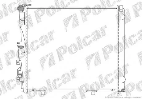 Радиатор охлаж.) DB W124 85-96 M103/M104 Polcar 502408