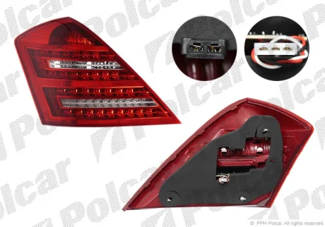 Ліхтар задній | S-KLASSE (W221), 09- Polcar 503287E