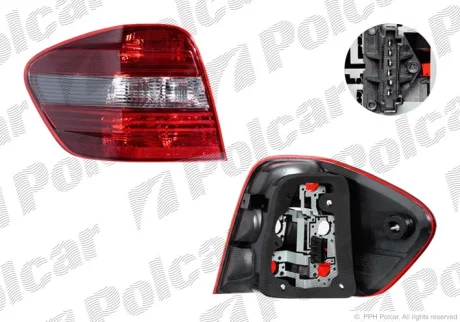 Ліхтар задній | ML-KLASSE(W164), 05- Polcar 504588E