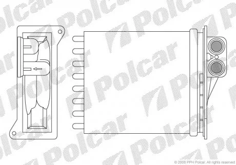 Радіатор пічки Polcar 5065N82X