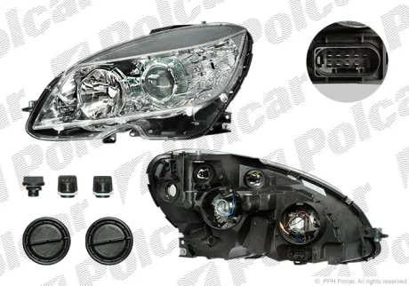 Фара основна | C-KLASSE (W204), 07- Polcar 5070091U