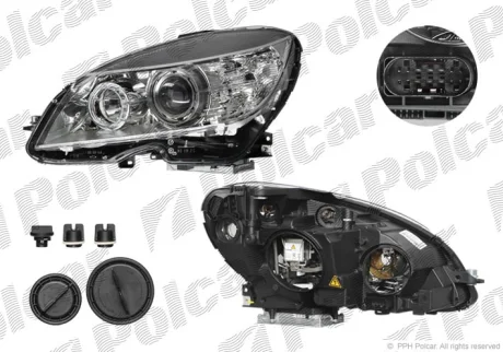 Фара основна | C-KLASSE (W204), 07- Polcar 5070102U