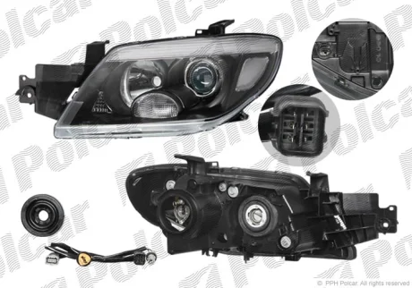 Фара основна | MITS. OUTLANDER, 04- Polcar 5265091E
