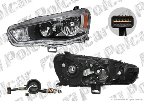 Фара основна | OUTLANDER, 10.09- Polcar 526709E