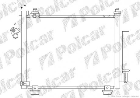 Радіатор кондиціонера Polcar 5503K8C2 (фото 1)