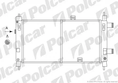 Радіатор охолодження Polcar 5505080