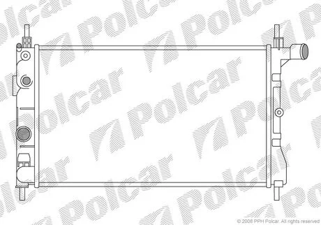 Радіатор Opel Kadett E 1.6 N/S/I 16SV/C16LZ/NZ -89 Polcar 550508A2