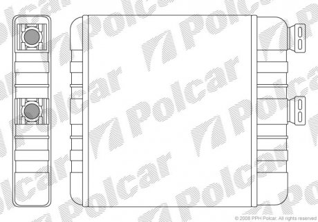 Радіатор печі Opel Astra G (Behr) 98- Polcar 5508N8-1 (фото 1)
