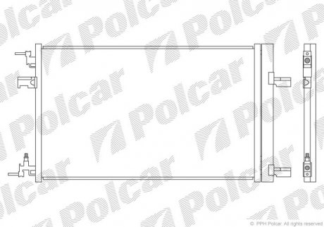 Радіатор кондиціонера Polcar 5511K8C2S (фото 1)