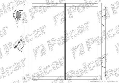Радіатор печі Opel Vectra A/Astra F 88- Polcar 5514N8-3