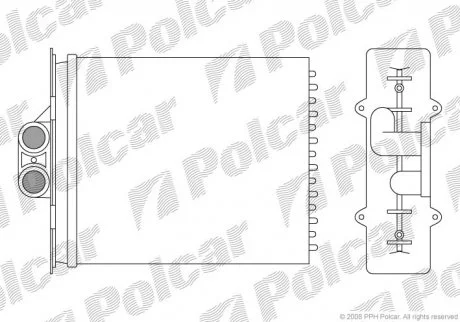 Теплообмінник (опал. салону) Opel Vectra B (+AC) Polcar 5516N8-2