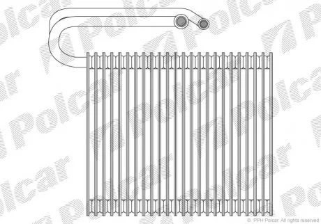 Випарник кондиціонера VECTRA C 02- Polcar 5518P81