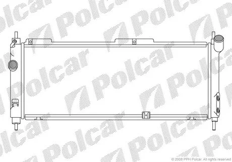Радиатор Opel Corsa B 1.4 I 1195 (KLIMA)/- 01/97 > Polcar 555508A4