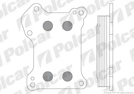 Масляный радиатор Fiat Doblo 1.3 d 04-06 Polcar 5556L8-1
