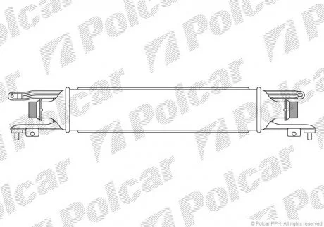 Радіатор повітря (інтеркулер) Polcar 5558J81 (фото 1)