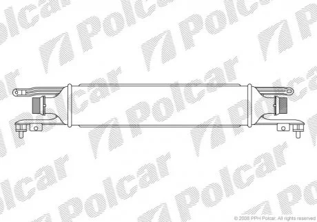 Радіатор повітря (інтеркулер) Polcar 5558J82 (фото 1)