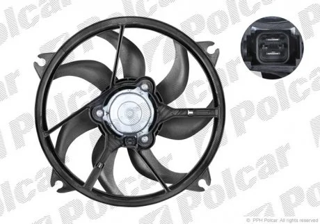 Вентилятори з корпусом / кронштейном PEUGEOT 406, 99- Polcar 574723W2