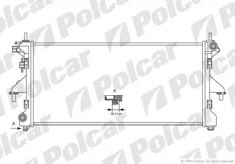 Радіатор охолодження Fiat Ducato 06- Polcar 577008-1