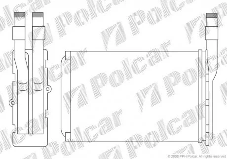Радiатор пiчки Renault Espace/5/9/11 84-91 Polcar 6005N8-1 (фото 1)