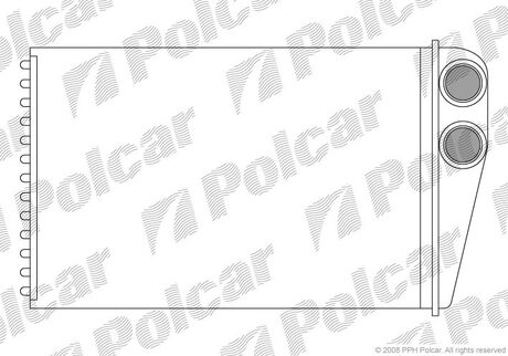 Радиатор печки Renault Megane II 1.9 dCi 2002/09 > Polcar 6012N8-1