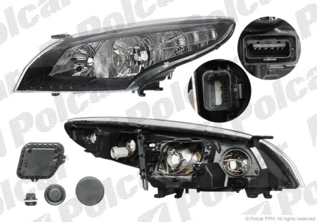 Фара основна | MEGANE III, 10.08- Polcar 6014092E