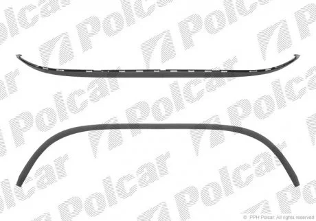 Спойлер бампера переднього MEGANE III, 10.08- Polcar 601425