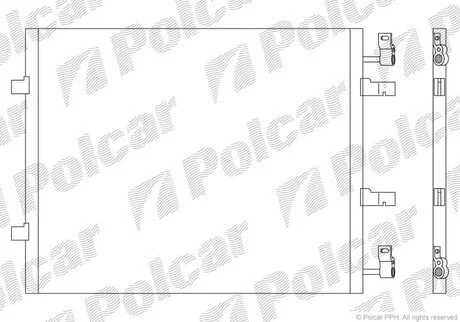 Радиатор кондиционера Renault Trafic 2.0dCi, 2.5dCi 06- Polcar 6027K8C1S