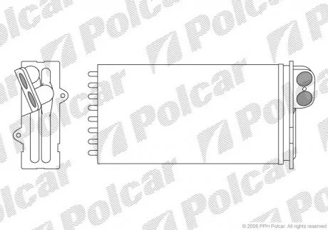 Радіатор пічки Polcar 6033N81