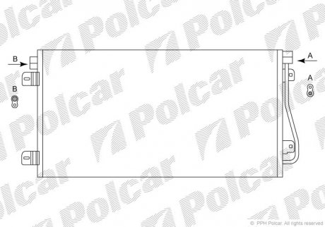 Радіатор кондиціонера Polcar 6041K8C3 (фото 1)