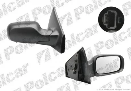 Дзеркало зовнішнє Polcar 6055521M