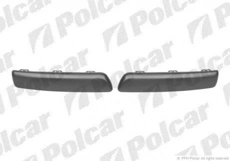 Молдинг бампера CLIO III, 05-09 Polcar 6055969J