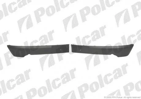 Накладка бампера лівий+правий | RENAULT KANGOO II Polcar 6061077J